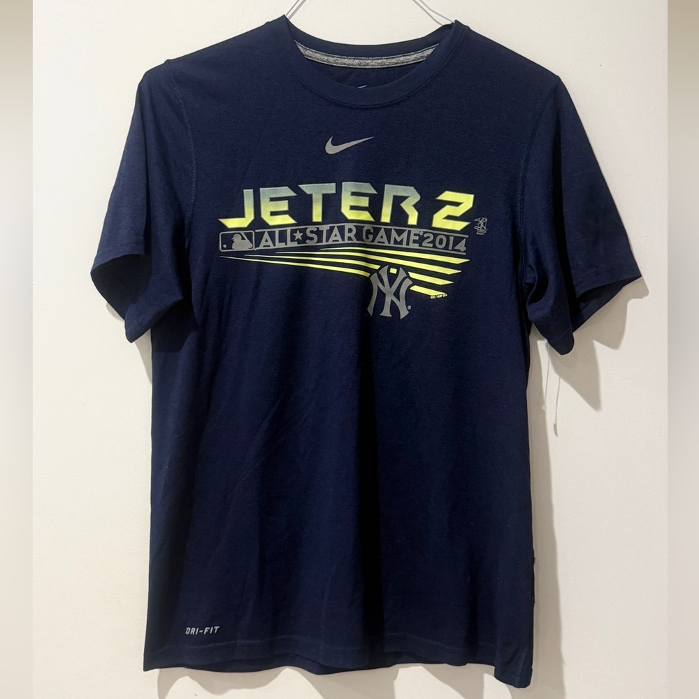 Nike Blue Short Sleeve Tee with Jeter 2 Design